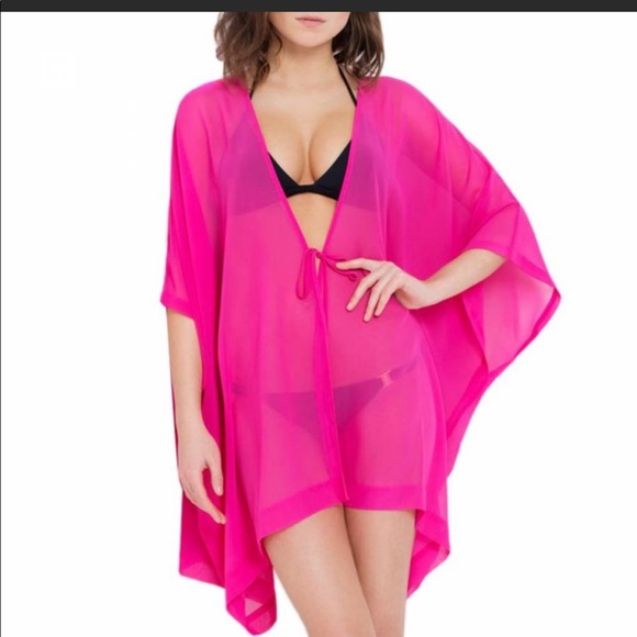 Agent Provocateur Other - Agent Provocateur L'Agent Rosana Pink Sheer Caftan